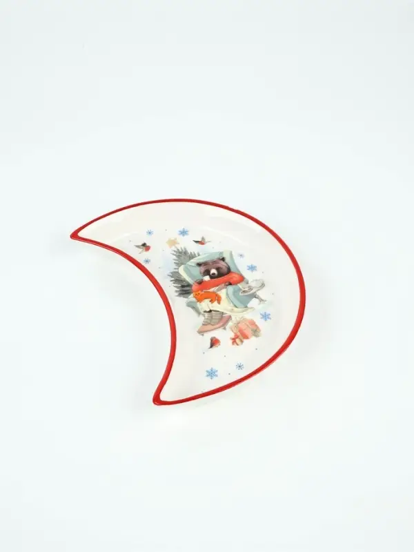 Тарелка плоская новогодняя «Уютного года», 10.5×20 см, ручная работа Тарелка плоская новогодняя «Уютного года», 10.5×20 см, ручная работа