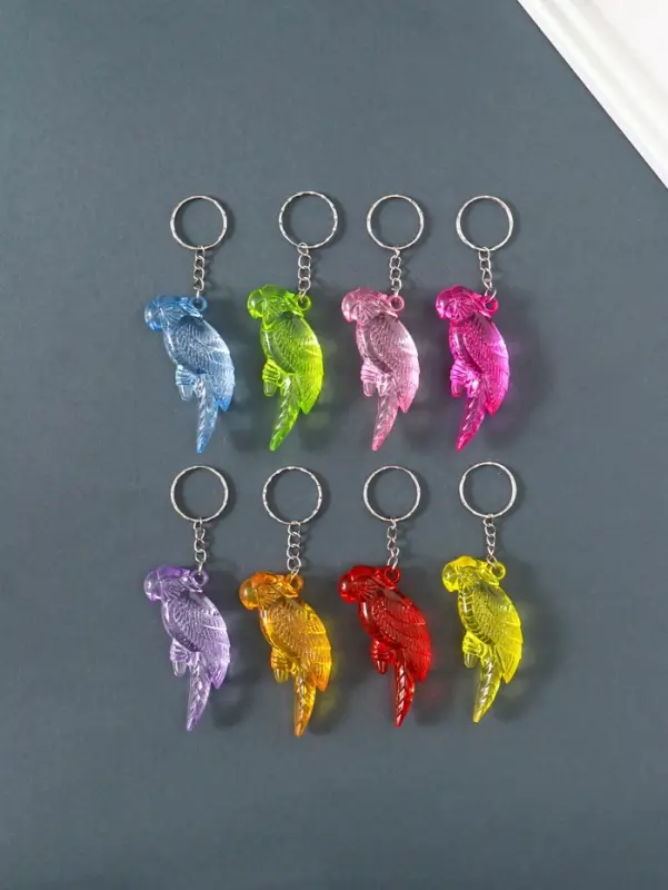 Брелок пластик "Попугай Ара" МИКС 6,8х2,5х1,5 см