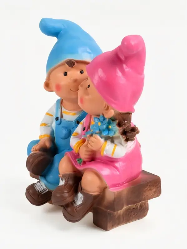 Садовая фигура из гипса &laquo;Девочка с мальчиком на скамейке&raquo;, 26&times;13&times;19 см