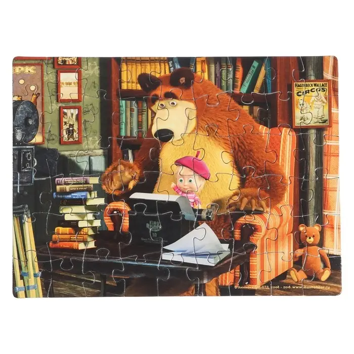 Пазлы «Маша и Медведь», 54 элемента, МИКС