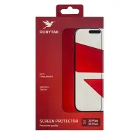 Защитное стекло для iPhone 15 Plus/16 Plus RUBYTAK HD Silk Print