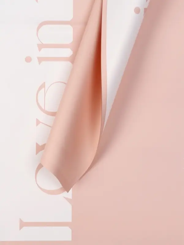 Пленка флористическая, «Любовь в воздухе» 65 мкм, розовый 58×58 см