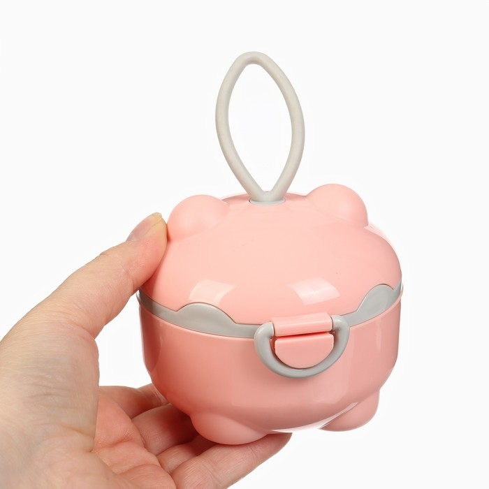 Контейнер для детского питания Мишка 1, 150 мл, цвет розовый Контейнер для детского питания Мишка 1, 150 мл, цвет розовый