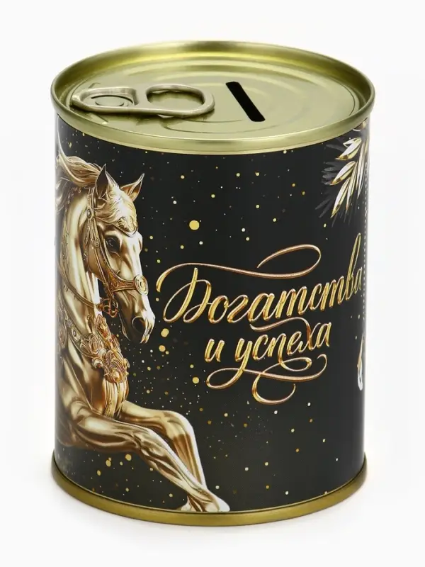 Копилка-банка металл Копилка-банка металл "Богатства и успеха" ,7,5 х 9,5 см