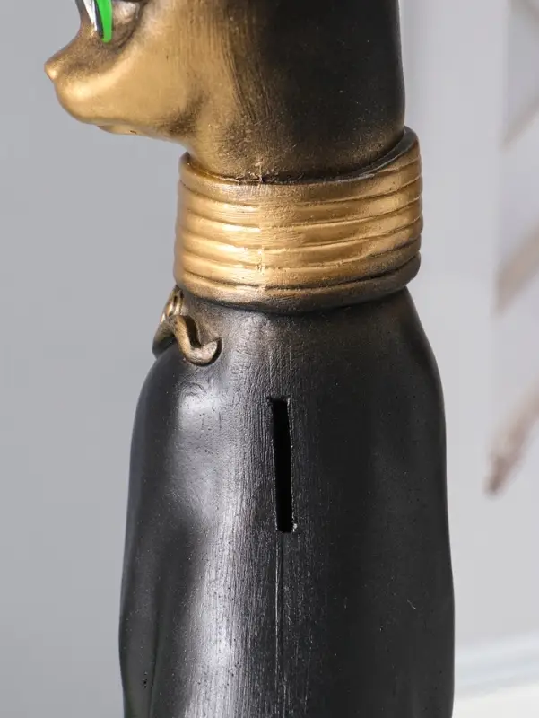 Копилка для денег &laquo;Кошка Маркиза с обручем&raquo;, чёрная, 48&times;18&times;15 см