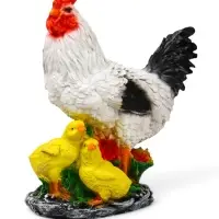 Садовая фигура из полистоуна &laquo;Курица с цыплятами&raquo;, 33&times;17&times;25 см