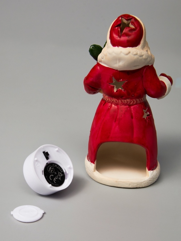 Светодиодная фигура Светодиодная фигура "Дед Мороз" 13.2х7.1х6, 1 LED, LR44x3(в компл.), Т/БЕЛЫЙ