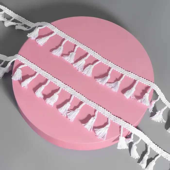 Тесьма декоративная &laquo;Бахрома&raquo;, 45 мм, 10&plusmn;1 м, белая