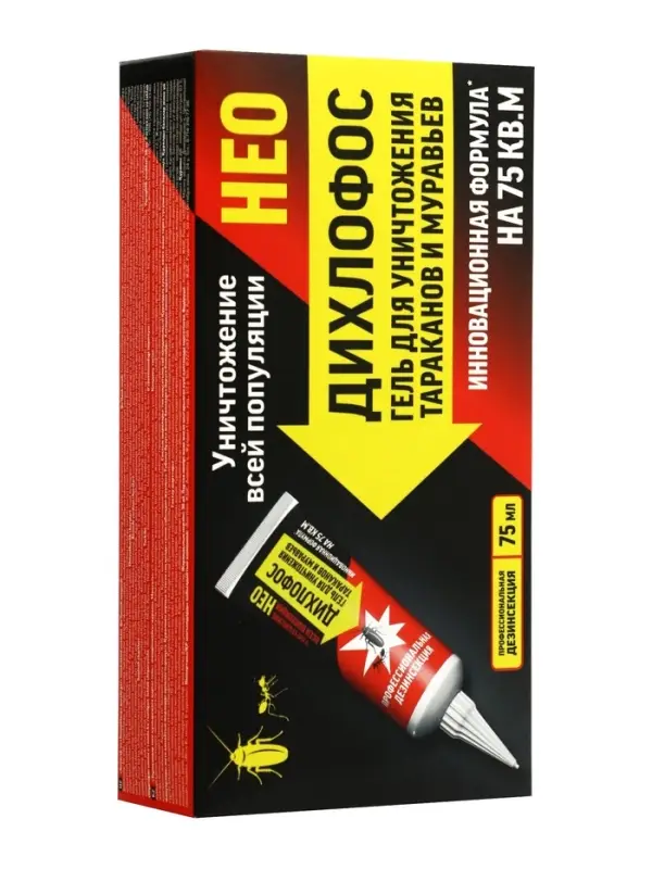 Гель от тараканов и муравьев &laquo;Дихлофос НЕО&raquo;, 75 мл
