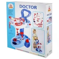 Игровой набор &laquo;Доктор&raquo;, тележка на колёсиках, 12 предметов