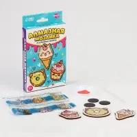 Алмазная мозаика на деревянном магните для детей &laquo;Сладости&raquo;, набор для творчества