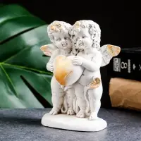 Фигура &laquo;Ангелочки с сердцем&raquo; состаренный, 12&times;11&times;6 см