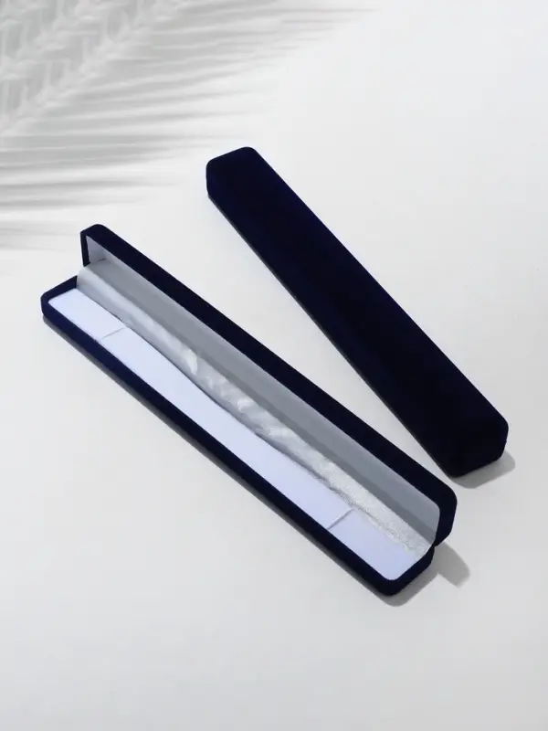 Футляр бархатный под браслет, цепочку, часы &laquo;Пенал&raquo;, 23.5&times;3 см, синий