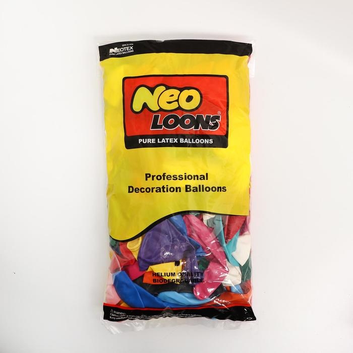 Шар латексный 12 Шар латексный 12", стандарт, набор 100 шт., цвет МИКС