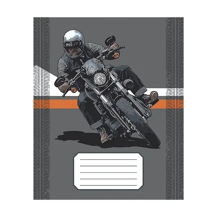 Тетрадь 24 листа в линейку Calligrata, Racing, обложка мелованный картон, серые листы, МИКС Тетрадь 24 листа в линейку Calligrata, Racing, обложка мелованный картон, серые листы, МИКС