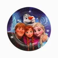 Тарелка одноразовая 18 см, набор 10 шт, Снежная принцесса Тарелка одноразовая 18 см, набор 10 шт, Снежная принцесса