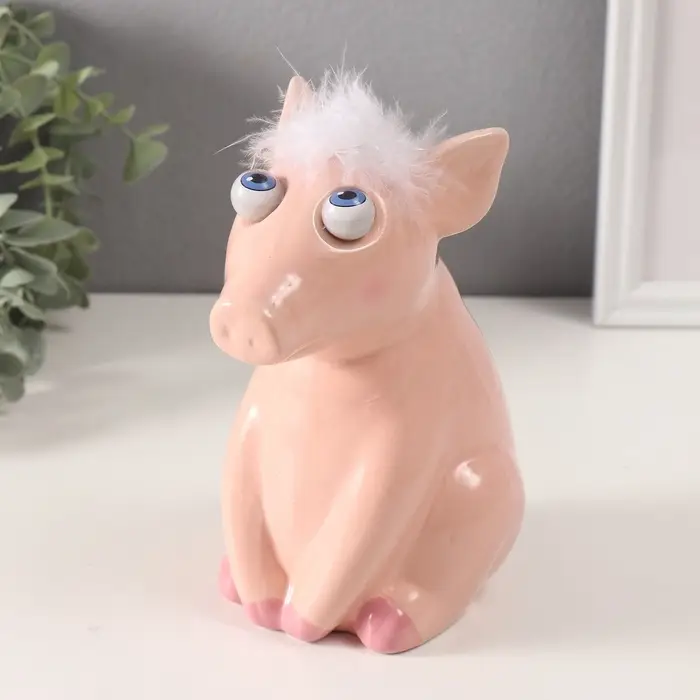 Копилка для денег &laquo;Хрюша-пучеглазка&raquo;, керамика, 10&times;13.5&times;17 см