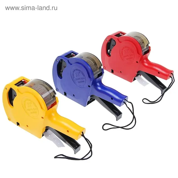 Этикет-пистолет 1-строчный (цифры, знаки), 8 символов, 21&times;12 мм, прямоугольный