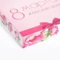 Коробка для печенья, « 8 марта» 21×21×3