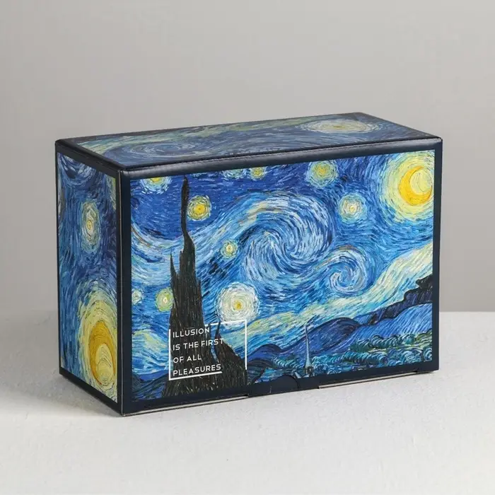 Коробка‒пенал, упаковка подарочная, &laquo;Ван Гог&raquo;, 22&times;15&times;10 см