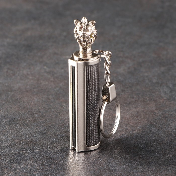 Вечная спичка "Лев" туристическая 7 см, с кольцом