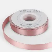 Лента атласная TEIRA, двухсторонняя, 15 мм, 25&plusmn;1 м, нежно-розовая №164