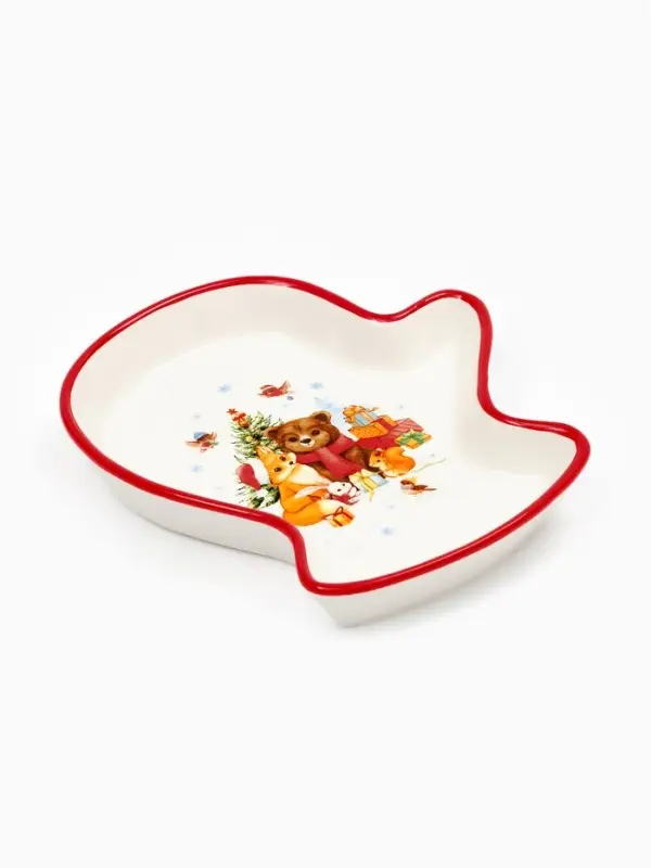 Блюдо керамическое «Волшебного года», 20×17.5×3 см, ручная работа