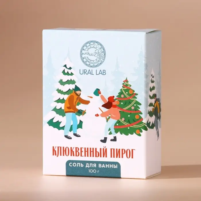 Соль для ванны URAL LAB, 100 г, аромат клюквенного пирога, Новый Год Соль для ванны URAL LAB, 100 г, аромат клюквенного пирога, Новый Год