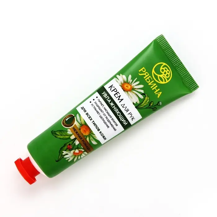 Крем для рук, увлажнение, 30 мл, аромат нежной ромашки, Рябина