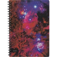 Бизнес-тетрадь 120л,А4,Space Galaxy,300х210мм,70г/квм,белый,карман