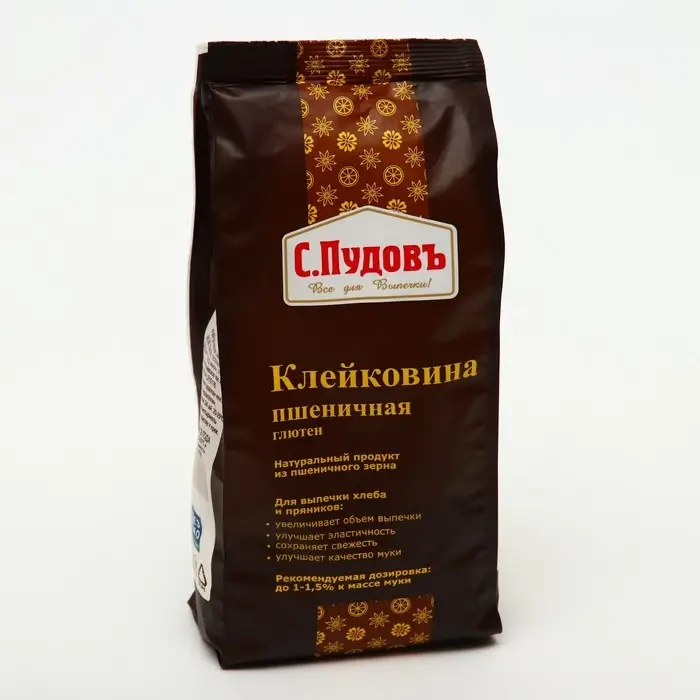 Клейковина пшеничная С.Пудовъ, для выпечки хлеба и пряников, 0.25 кг