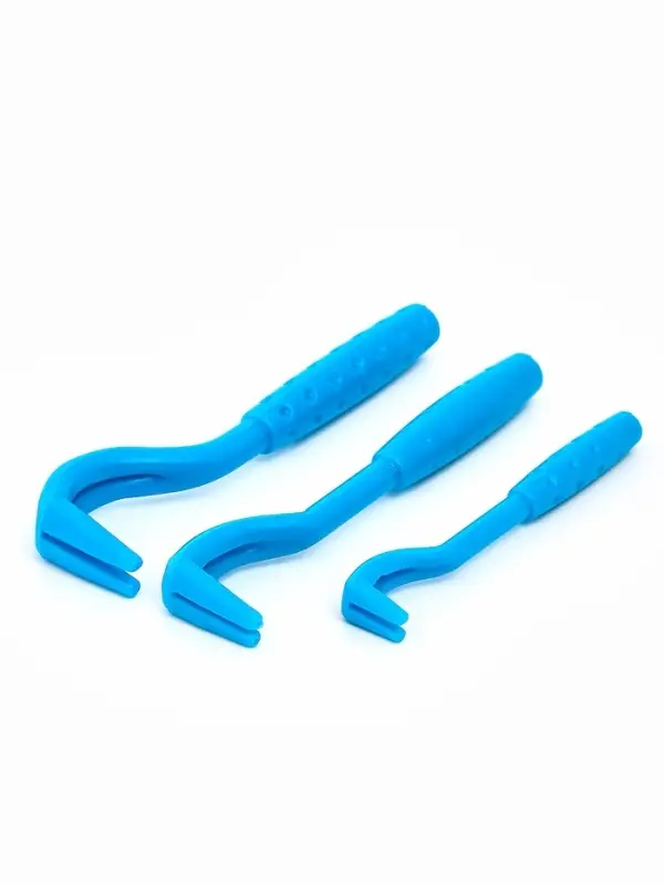 Набор выкручивателей для клещей, 3 размера, пластик, голубой