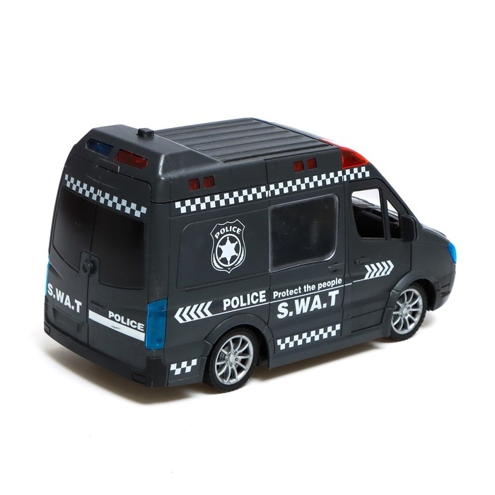 Машина радиоуправляемая «Спецназ», работает от батареек, свет и звук, цвет чёрный Машина радиоуправляемая «Спецназ», работает от батареек, свет и звук, цвет чёрный