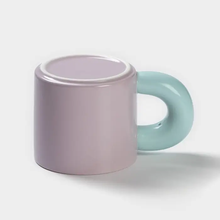 Кружка «Воздух», 300 мл, керамика, цвет фиолетовый и голубой Кружка «Воздух», 300 мл, керамика, цвет фиолетовый и голубой