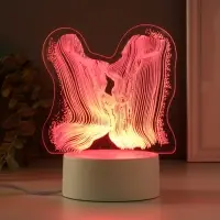 Светильник 3D RISALUX &laquo;Поцелуй&raquo;, LED-ночник, RGB, от сети