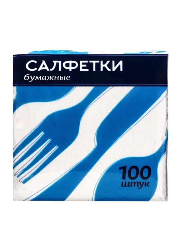 Салфетка однослойная в прозрачной уп, Ромашка 24х24 1сл 100л Салфетка однослойная в прозрачной уп, Ромашка 24х24 1сл 100л