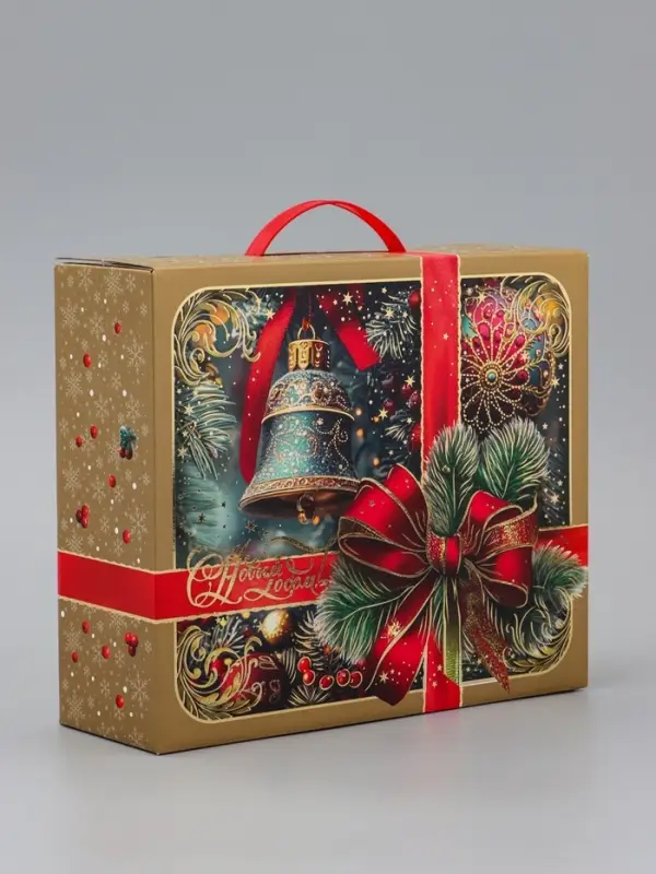 Коробка Новогодняя подарочная Коробка Новогодняя подарочная "Часики" 29 х 24,5 х 9,5 см