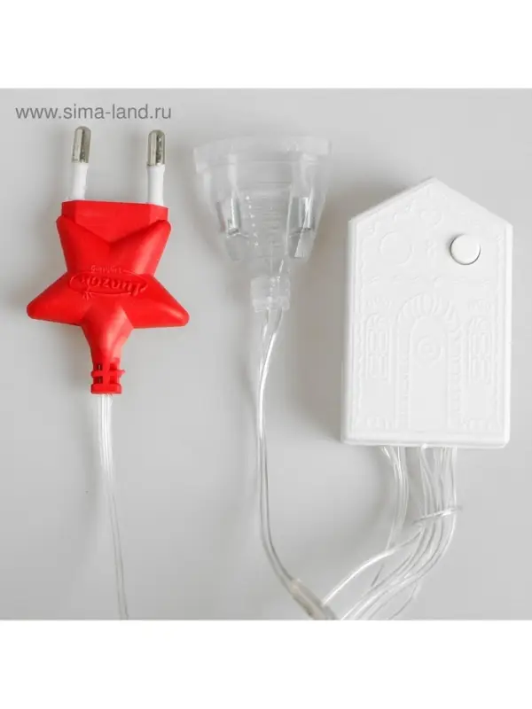 Гирлянда &laquo;Занавес&raquo; 2&times;1.5 м с насадками &laquo;Ёжики&raquo;, IP20, прозрачная нить, 360 LED, свечение тёплое белое, 8 режимов, 220 В