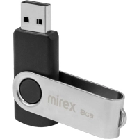 Флеш-память Mirex USB SWIVEL BLACK 8Gb (13600-FMURUS08 )