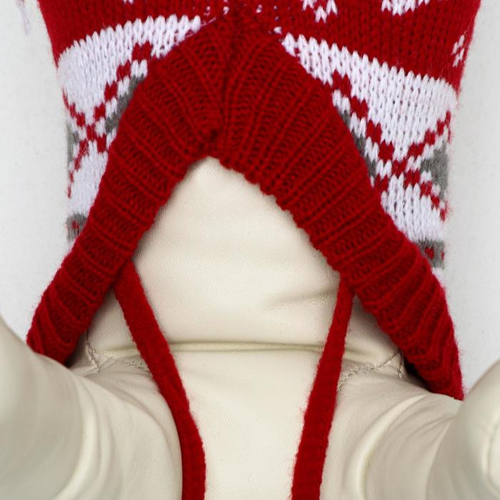 Свитер  Свитер "Бегущие олени", 3XL (ДС 46, ОШ 46, ОГ 38-64 см), бордовый