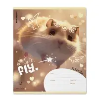 Тетрадь 12 листов в линейку ErichKrause Fluffy, 60 г/м&sup2;, обложка мелованный картон, МИКС