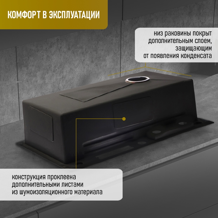 Кухонная мойка ZEIN M02, S=3.0 и 0.7мм, смеситель, корзины, разделочная доска, сифон, графит Кухонная мойка ZEIN M02, S=3.0 и 0.7мм, смеситель, корзины, разделочная доска, сифон, графит