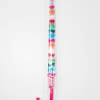 Зонт - трость полуавтоматический &laquo;Полосы&raquo;, 8 спиц, R=47/53 см, d=94 см, разноцветный