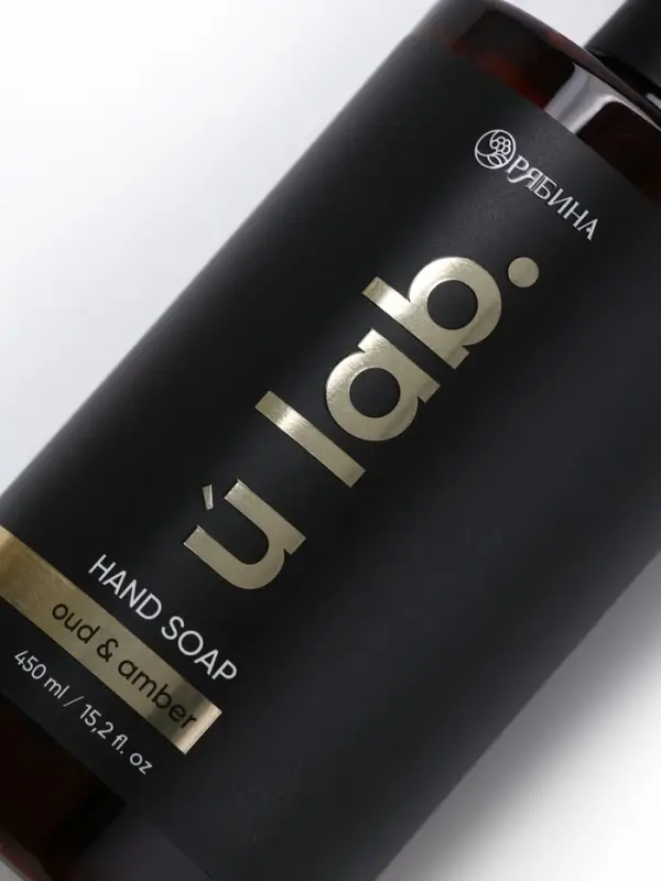 Мыло для рук жидкое, 450 мл, аромат уда и амбры, ULAB