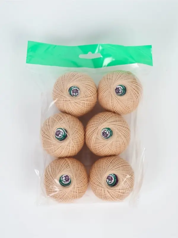 Нитки вязальные "Ирис" 150м/25г 100% мерсеризованный хлопок Набор 6шт (5902)