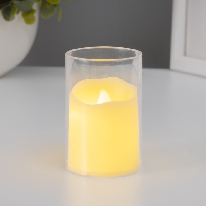 Светодиодная свеча в подсвечнике RISALUX «Талая», ночник LED, 0.3 Вт, 4×4×6 см Светодиодная свеча в подсвечнике RISALUX «Талая», ночник LED, 0.3 Вт, 4×4×6 см