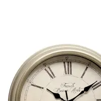 Часы настенные классические, бесшумные, плавный ход, d=31 см, золотистые