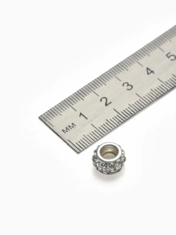 Шарм бусина «Шамбала» монпансье, для творчества, белые Шарм бусина «Шамбала» монпансье, для творчества, белые