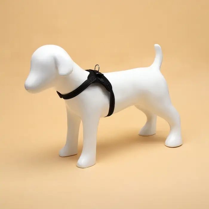 Шлейка К7, размер S, ОГ 44-55 см, вес 5-9 кг, мягкая, светоотражающая, чёрная