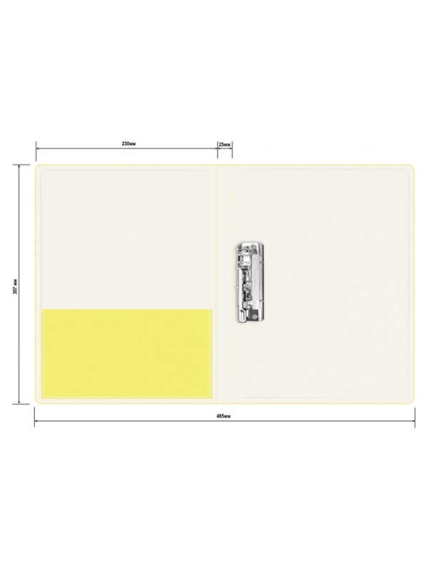 Папка с зажимом А4, 700 мкм, корешок 27 мм, Calligrata Double Neon, внутренний карман, до 180 листов, желтый неон Папка с зажимом А4, 700 мкм, корешок 27 мм, Calligrata Double Neon, внутренний карман, до 180 листов, желтый неон
